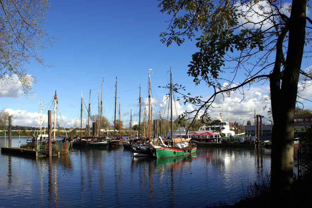 Museumsschiffe im ehemaligen Kutterhafen