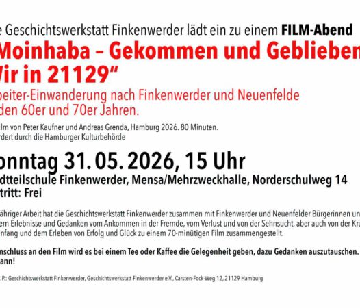 FILM-Abend „Moinhaba – Gekommen und Geblieben.  Wir in 21129“